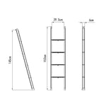 YUMEI Folding Ladder SCH145 Lightweight, Compact, Safe, Durable Aluminum Ladder