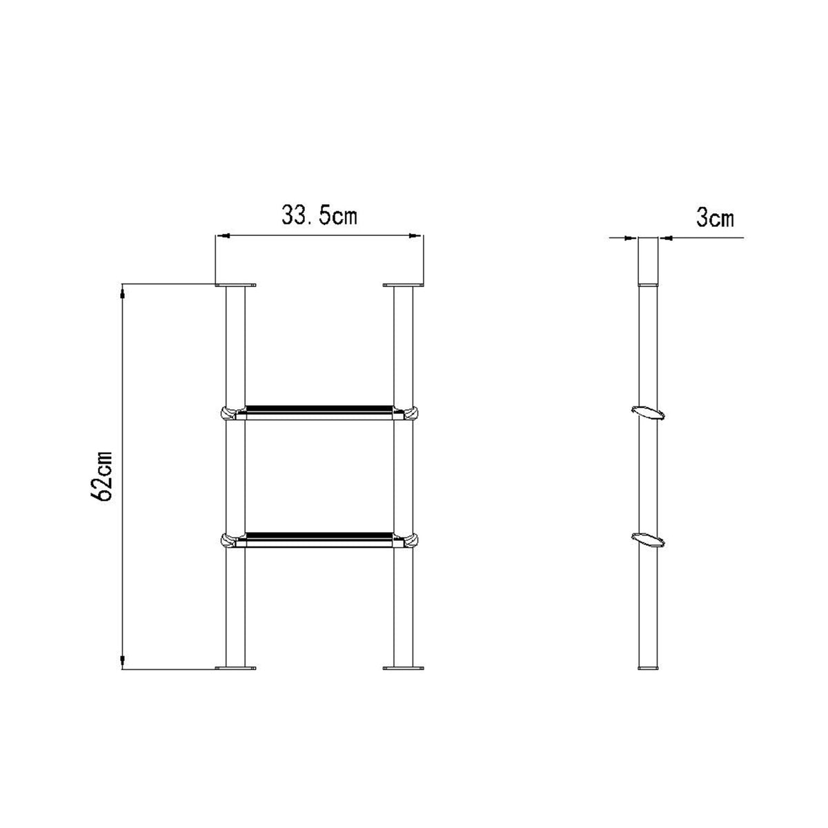 YUMEI Durable & Lightweight Bunk Ladder SNZ62 with Easy Access & Customizable Height