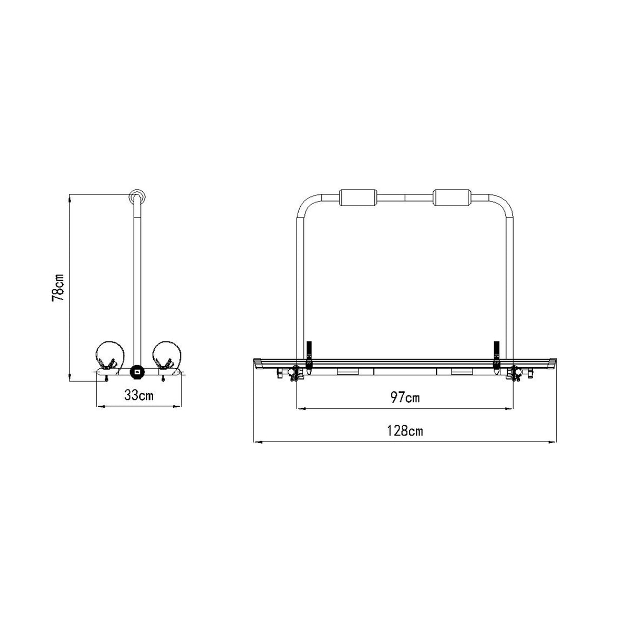 YUMEI Bike Carrier TCBExpandable, Telescopic Rails, Fits Any Adventure