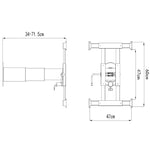 YUMEI TF715 Versatile, Durable Table: Effortless Height Adjustment for Work, Dining, and More