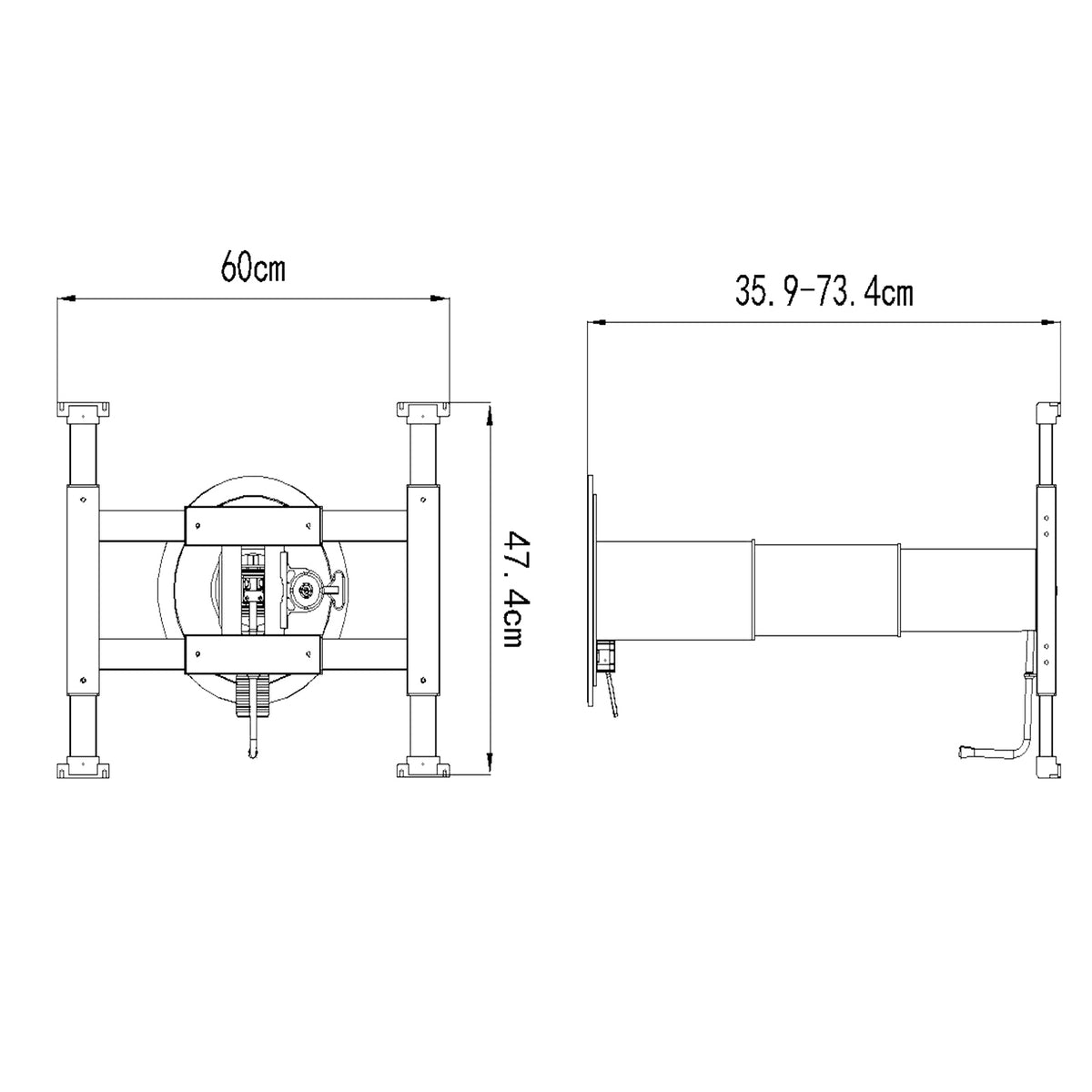 YUMEI XTF715 the World's First Foot-Operated Table Mechanism for Maximum Comfort